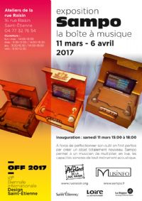 Inauguration expo Sampo, la boîte à musiques. Le samedi 11 mars 2017 à Saint-Étienne. Loire.  15H00